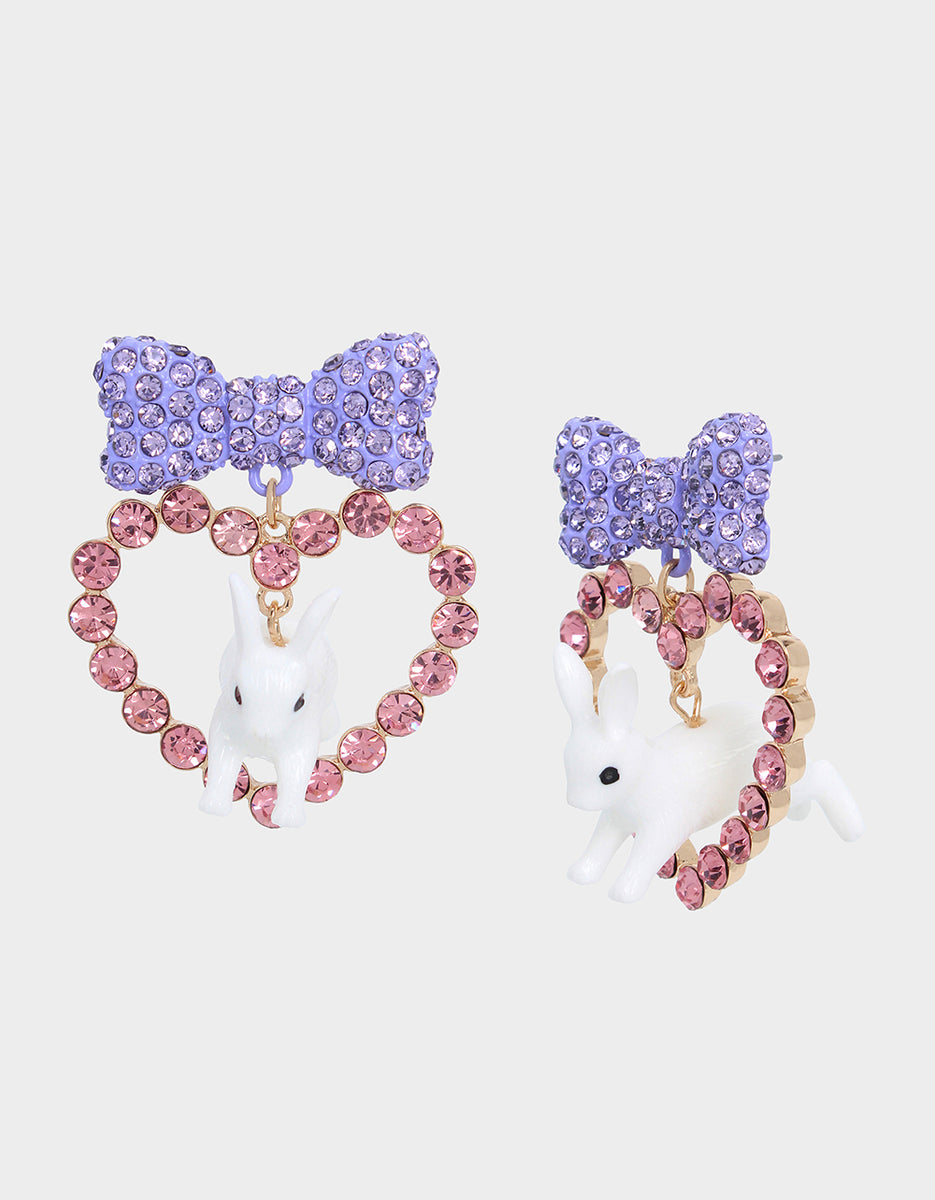 SOMEBUNNYS BABY HEART BUNNY HOOPS PINK