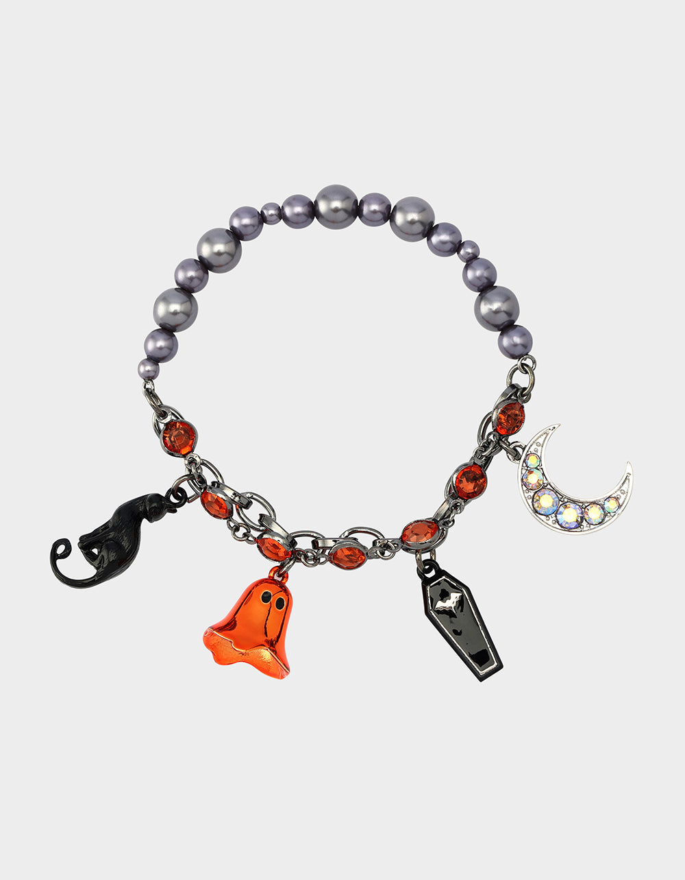 Joyline Halloween Bracelets - Bat, Skull & Boo Charm Stretch Bracelets For Women & Men, Party Jewelry