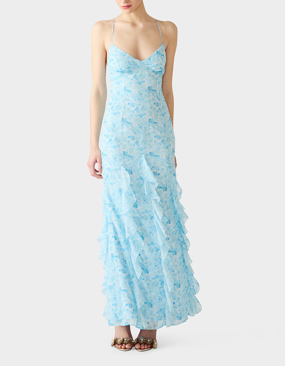 plain halter neck wedding dress Satin Mermaid Halter Neck Backless Wedding Dress, MW1042 main image 0