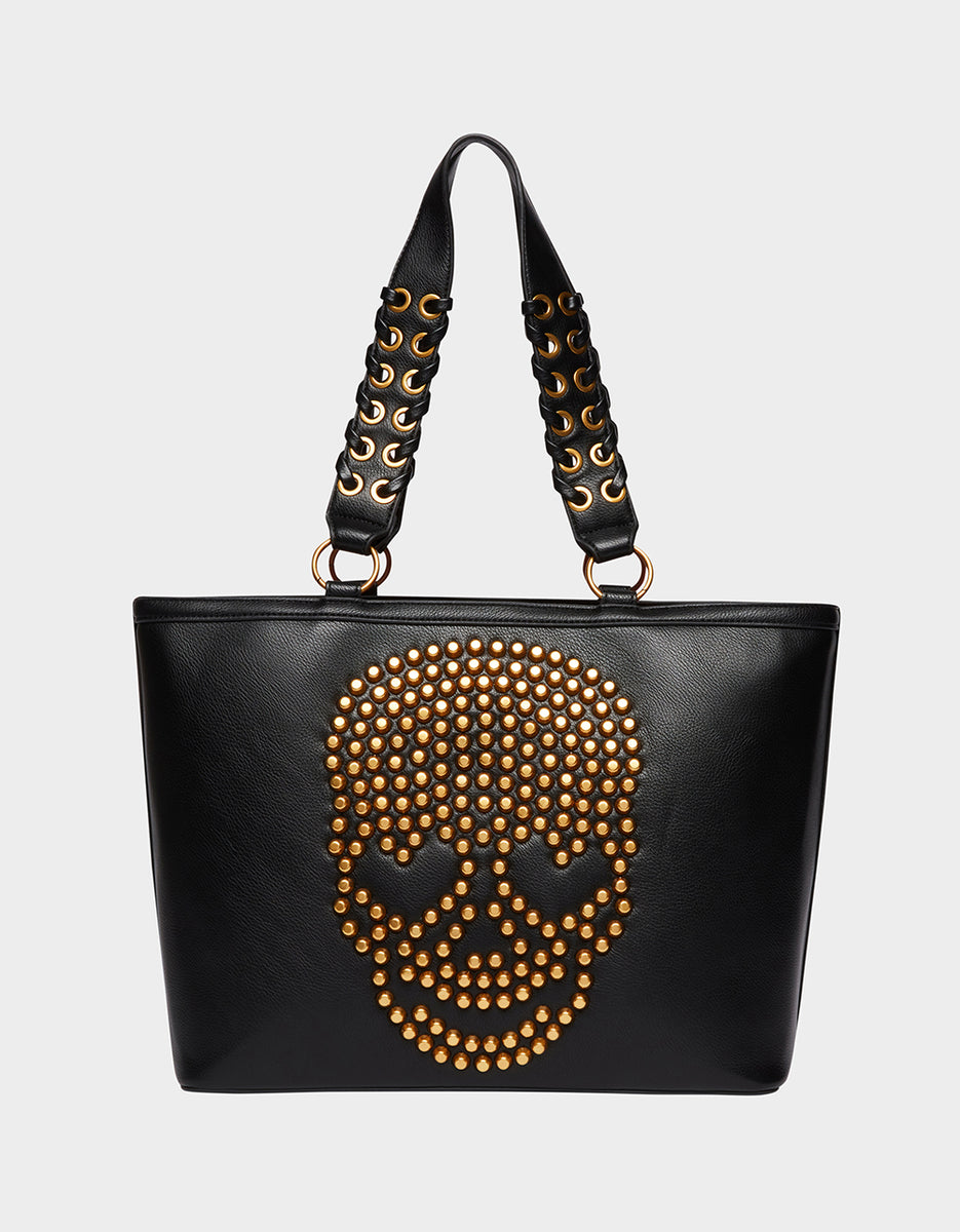 THICK SKULLED TOTE BLACK