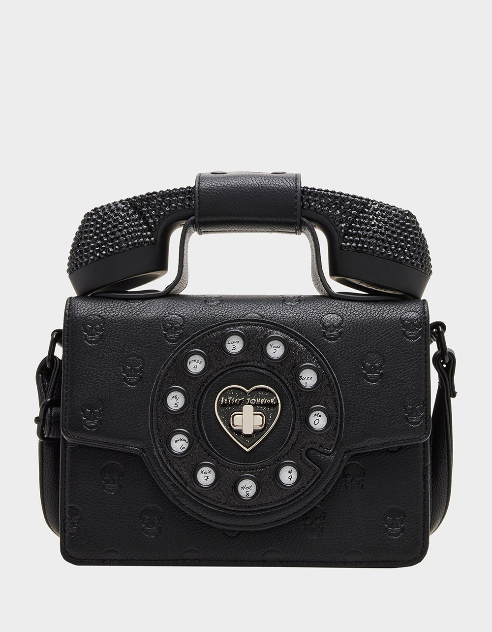 KITSCH SKULLICIOUS PHONE BAG BLACK | Skull Phone Bag – Betsey Johnson