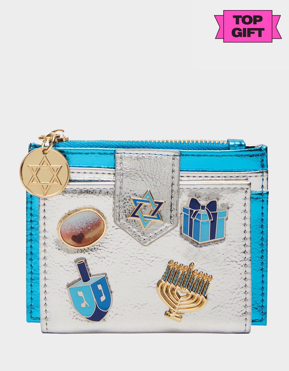 MAZEL TOV WALLET BLUE/MULTI Women's Hanukkah Holiday Wallet