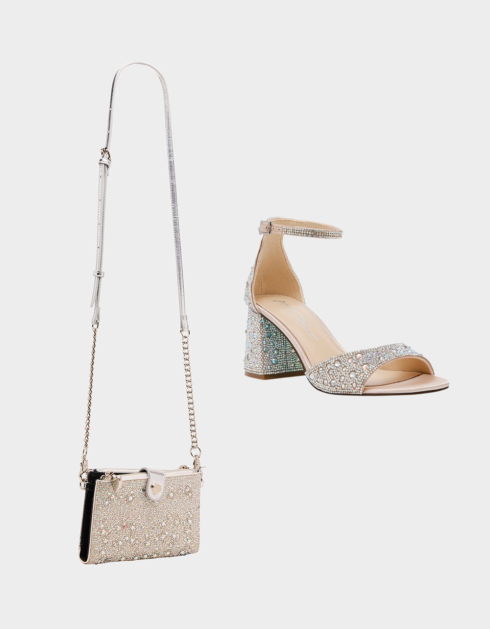 RHINESTONE HOLIDAY BUNDLE Women's Rhinestone Block Heel and