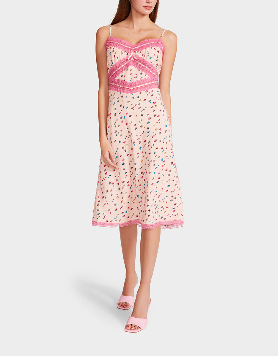 BETSEYS SLEEVELESS RIBBON DRESS CORAL - Betsey Johnson