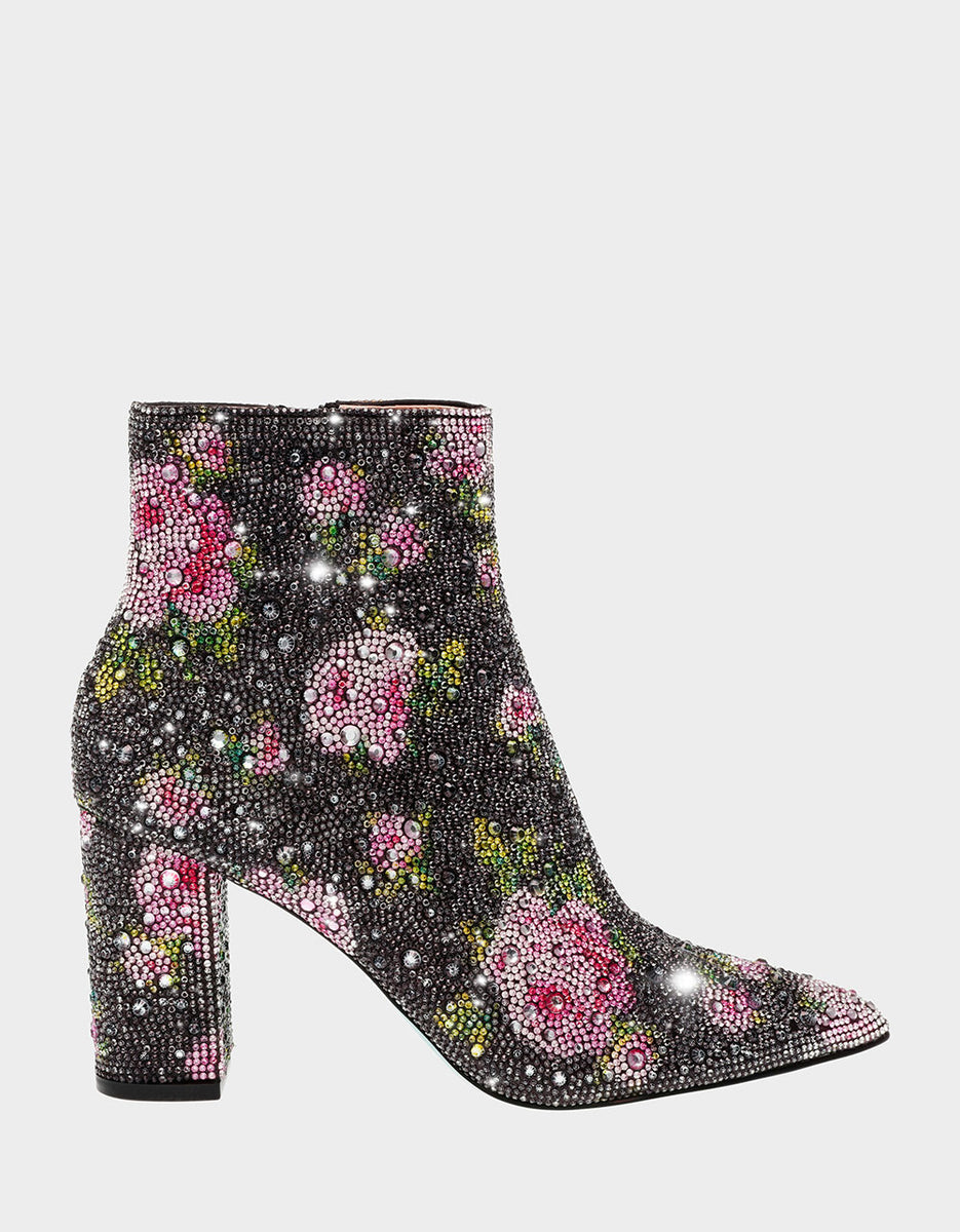 Rhinestone Mesh Sock Boot - Pinktini