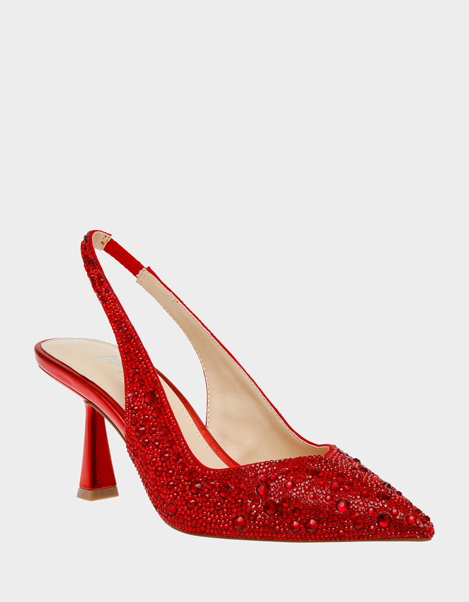 red slingback kitten heels