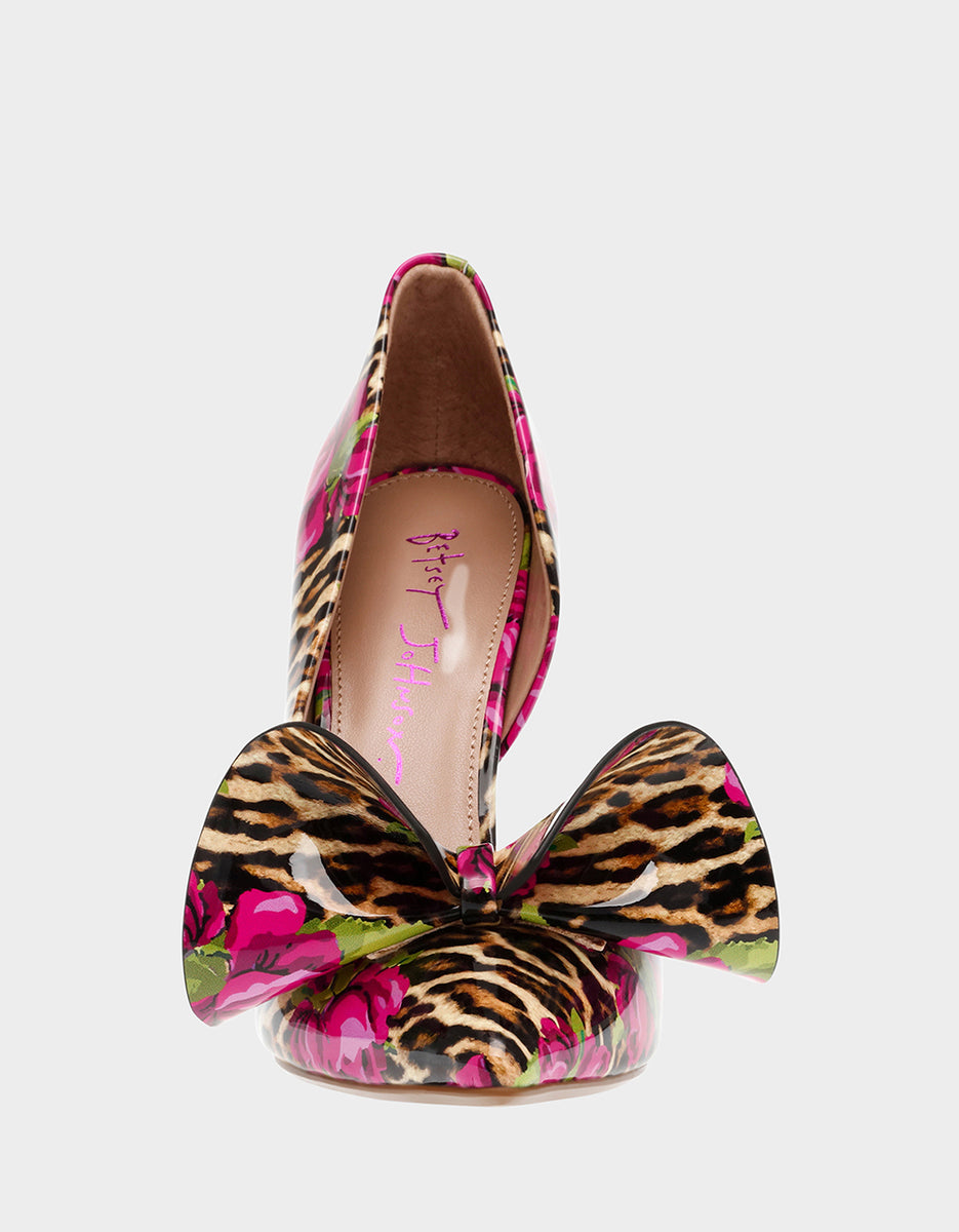 Betsey Johnson Veronica Leopard print Kitten Heel Booties - Shoes