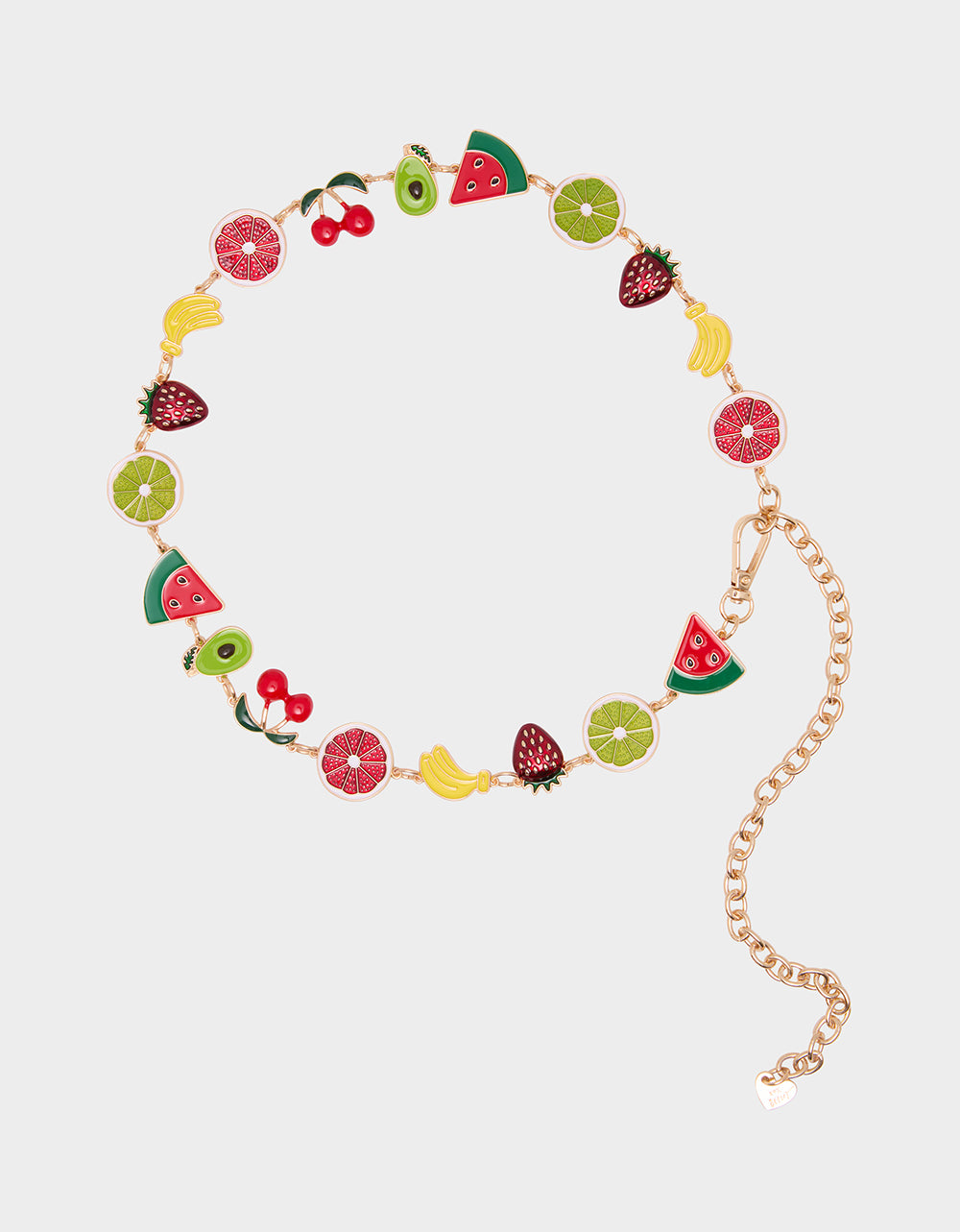 mother フルーツベルト fruits belt eri マザー FRUIT CHAIN BELT MULTI Women's Fruit Themed Metal Chain Belt