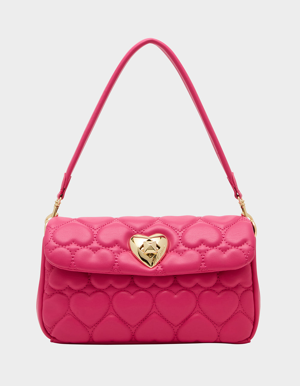 ALWAYS HEART-CORE FLAP SHOULDER BAG PINK Women's Quilted Heart