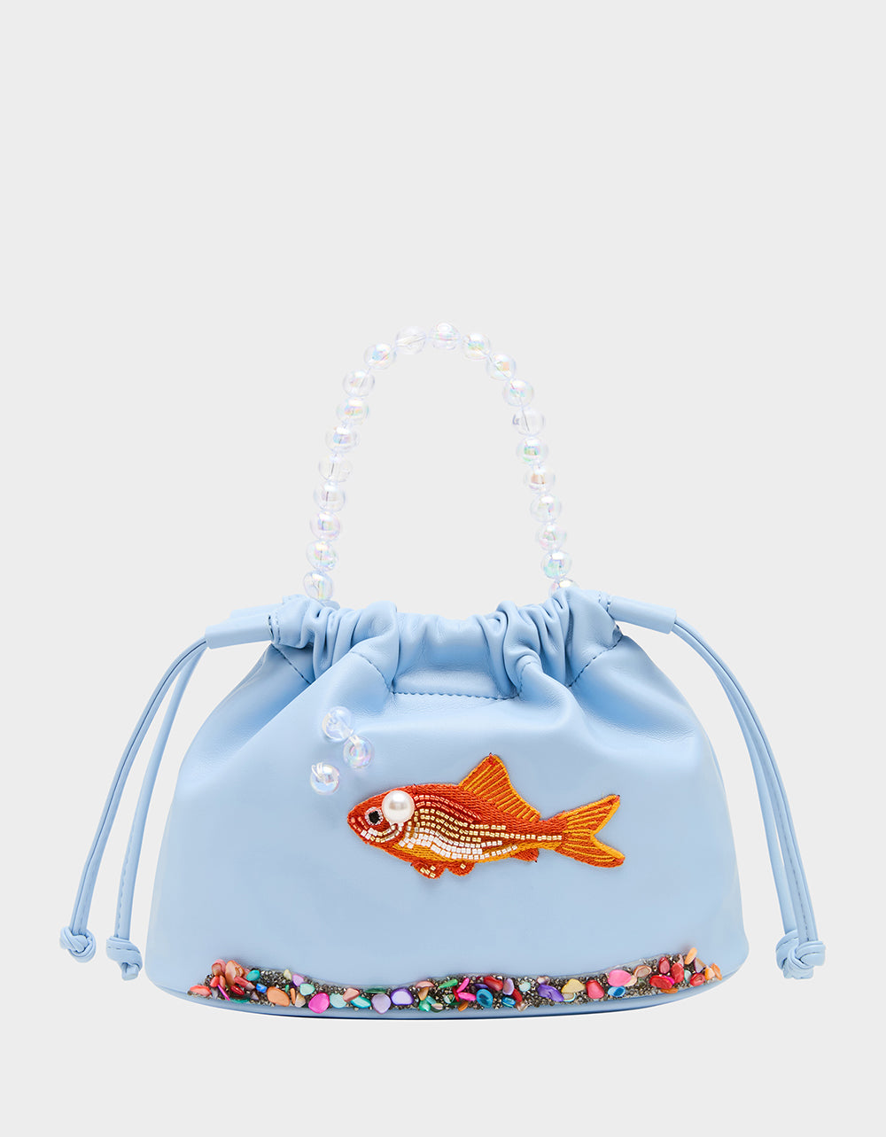 HOOKED ON YOU Blue Fish Embellished Pearls Women's Crossbody
