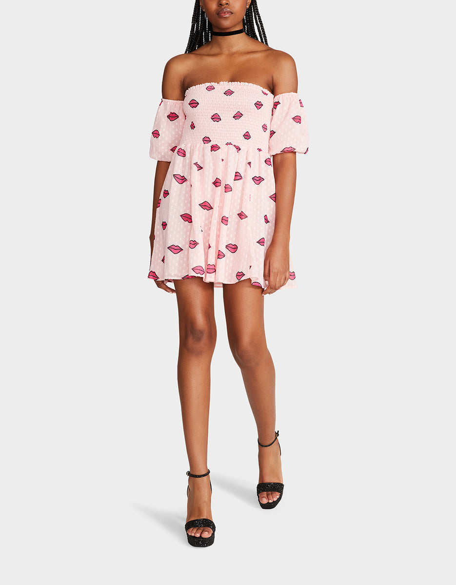 PUCKER UP MINI DRESS PINK