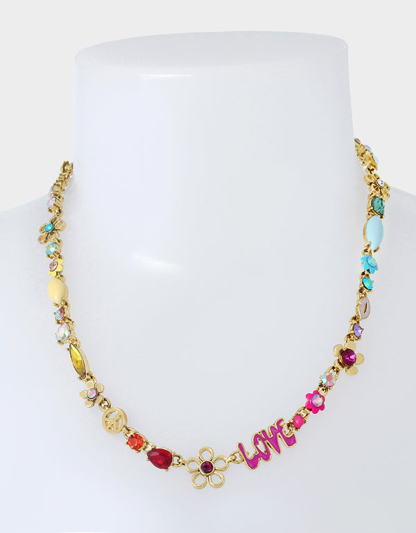 BETSEY LOVE FEST MIXED COLLAR NECKLACE PASTEL MULTI - JEWELRY - Betsey Johnson