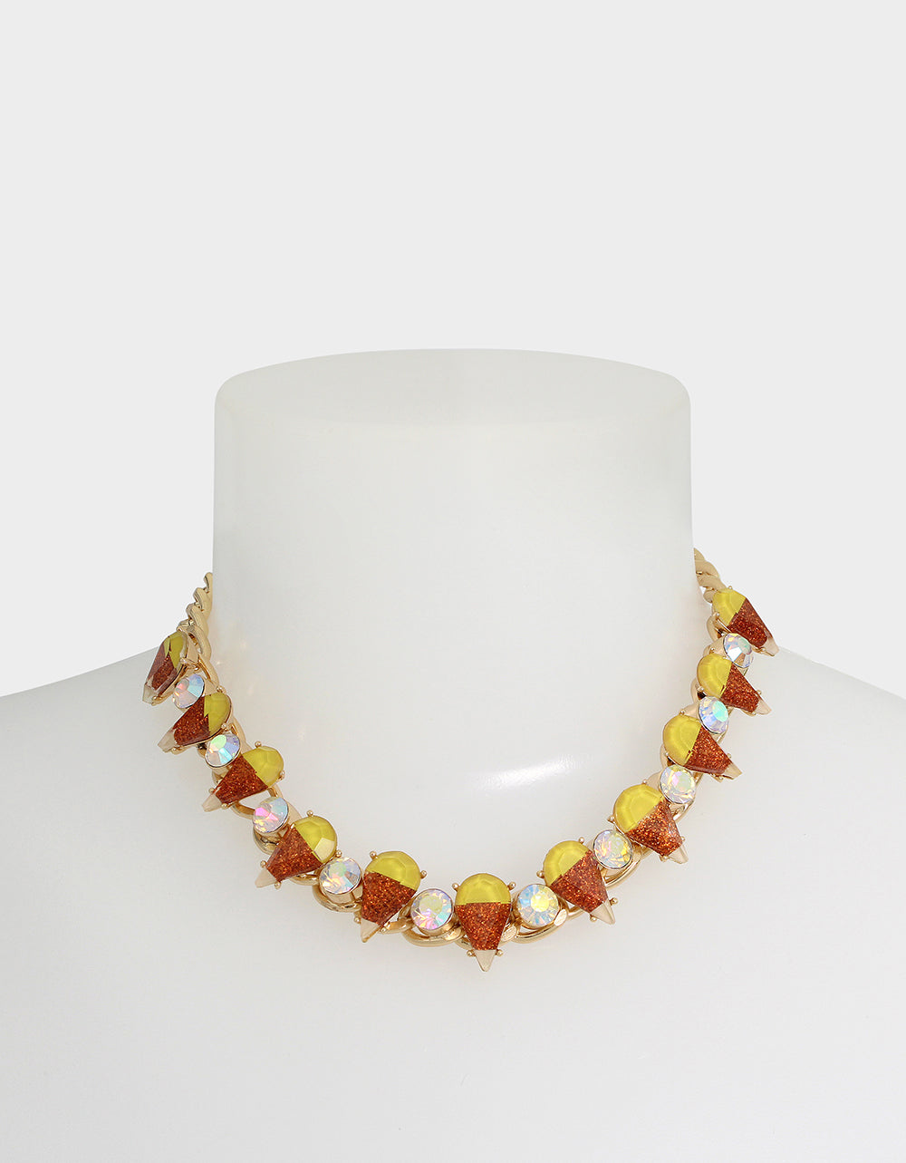 RICH WITCH CANDY CORN FRONTAL NECKLACE ORANGE - JEWELRY - Betsey Johnson - view 3