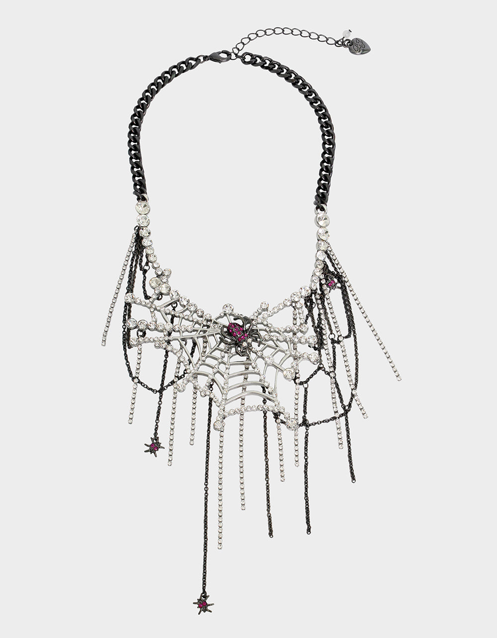 RICH WITCH SPIDER BIB NECKLACE RED - JEWELRY - Betsey Johnson