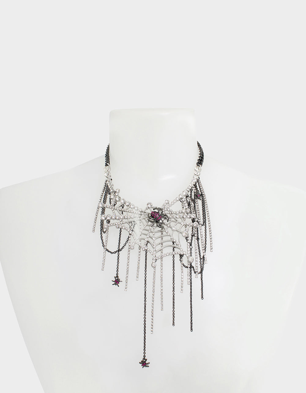 RICH WITCH SPIDER BIB NECKLACE RED - JEWELRY - Betsey Johnson - view 4