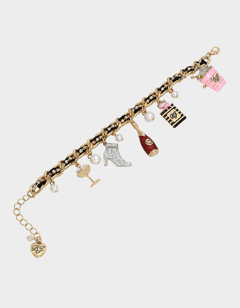 GOING ALL OUT CHARM CHAIN BRACELET MULTI - JEWELRY - Betsey Johnson