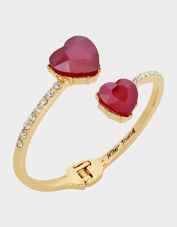 LOOK INTO YOUR HEART BANGLE RED - JEWELRY - Betsey Johnson