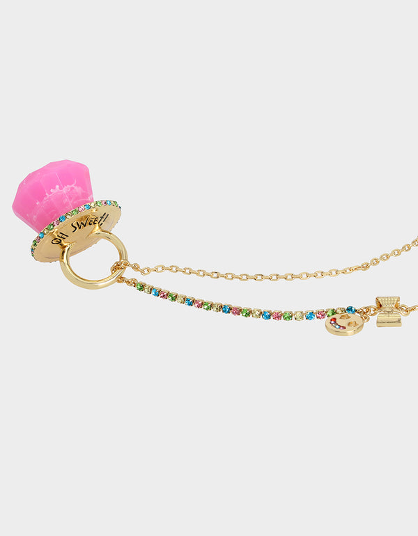 SUGAR RUSH RING POP NECKLACE PINK - JEWELRY - Betsey Johnson