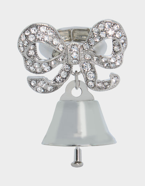 PRENUP BELL RING CRYSTAL - JEWELRY - Betsey Johnson