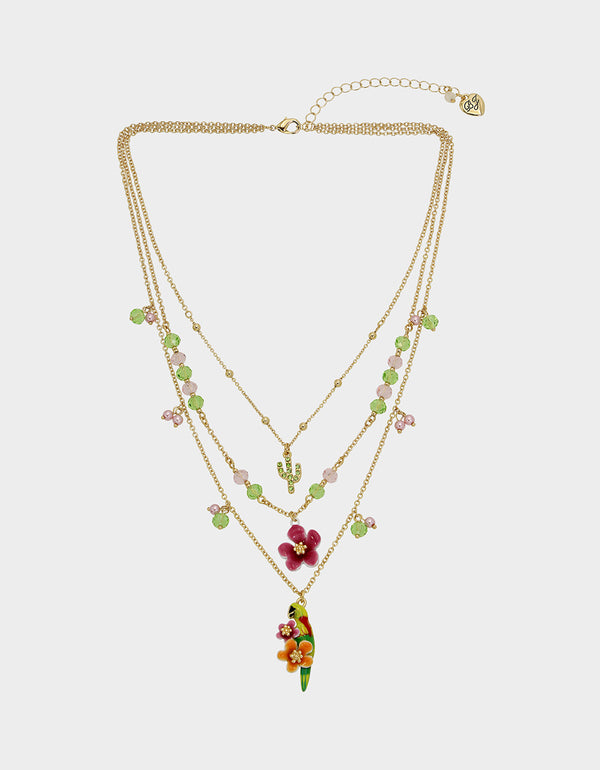 HOLA TO LOVE ILLUSION NECKLACE MULTI - JEWELRY - Betsey Johnson