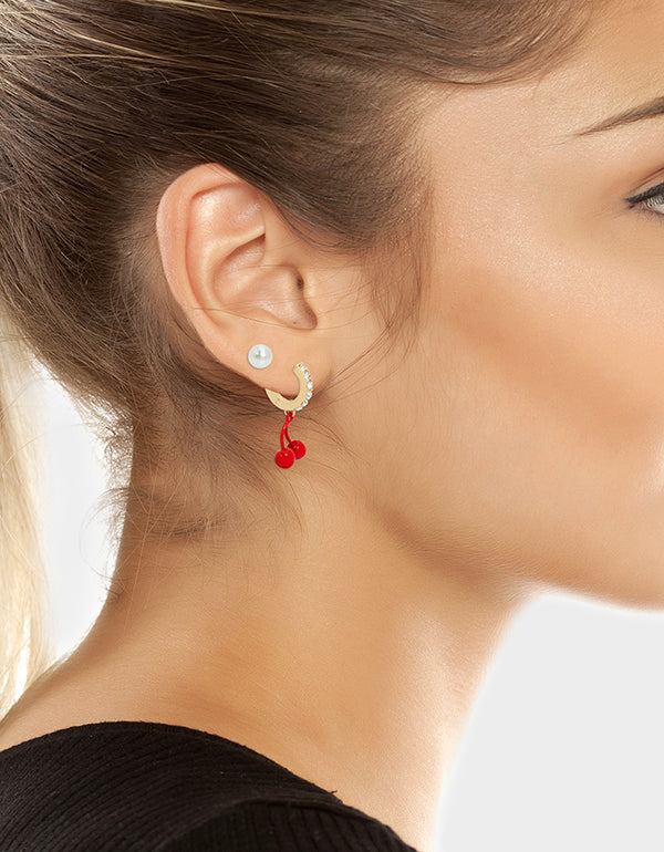 BETSEYS POOL PARTY CHERRY EARRING SET RED | Earrings – Betsey Johnson