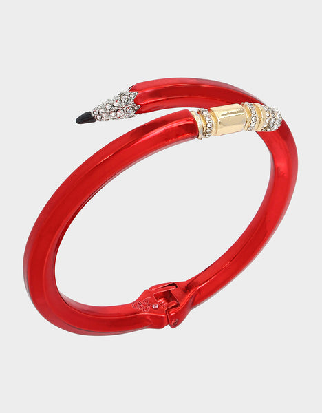 BOOK SMART PENCIL BANGLE RED - JEWELRY - Betsey Johnson