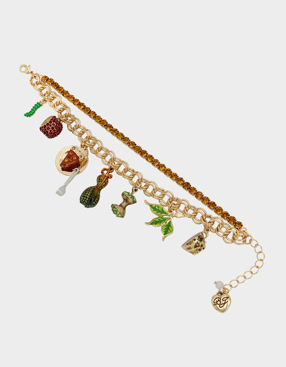 ITS FALL YALL CHARM BRACELET MULTI - JEWELRY - Betsey Johnson