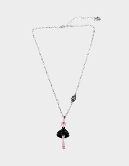 FLY BY NIGHT BALLERINA PENDANT BLACK - JEWELRY - Betsey Johnson