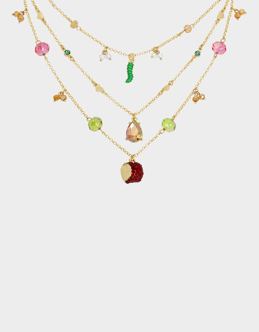 ITS FALL YALL ILLUSION NECKLACE MULTI - JEWELRY - Betsey Johnson