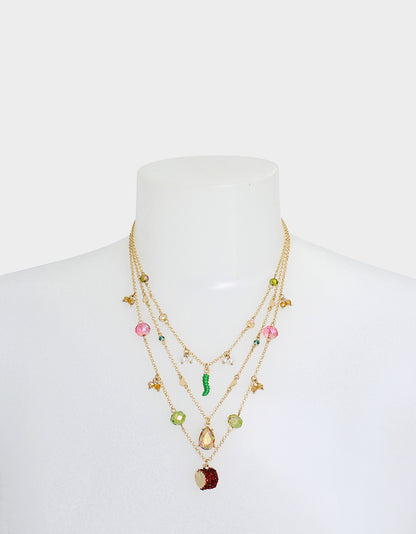 ITS FALL YALL ILLUSION NECKLACE MULTI - JEWELRY - Betsey Johnson