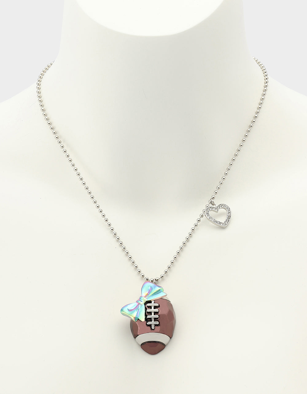 SHORT FOOTBALL PENDANT CRYSTAL Women's Football Necklace – Betsey