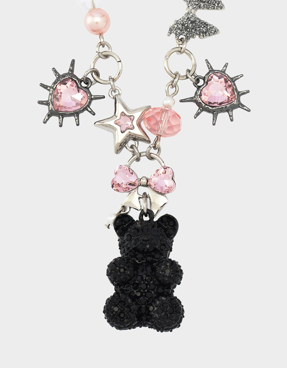 BEAR CHARM FRONTAL NECKLACE MULTI - JEWELRY - Betsey Johnson