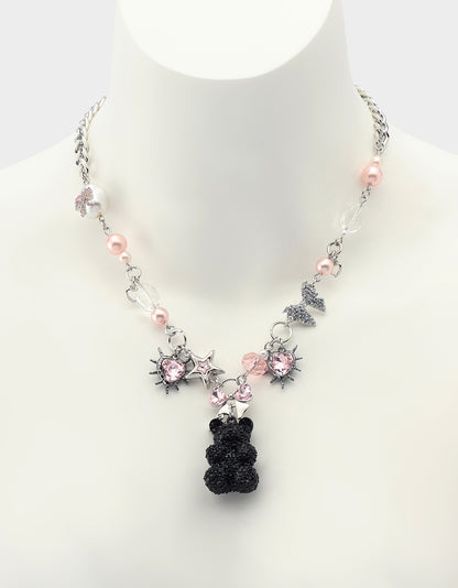 BEAR CHARM FRONTAL NECKLACE MULTI - JEWELRY - Betsey Johnson