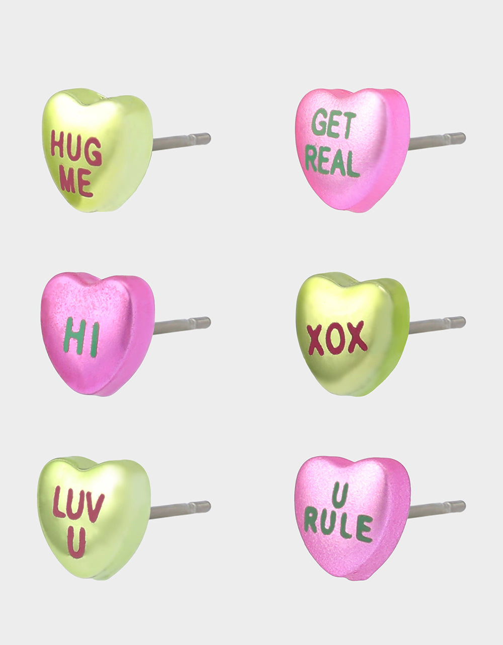 POPULAR HEARTS STUD SET MULTI - JEWELRY - Betsey Johnson