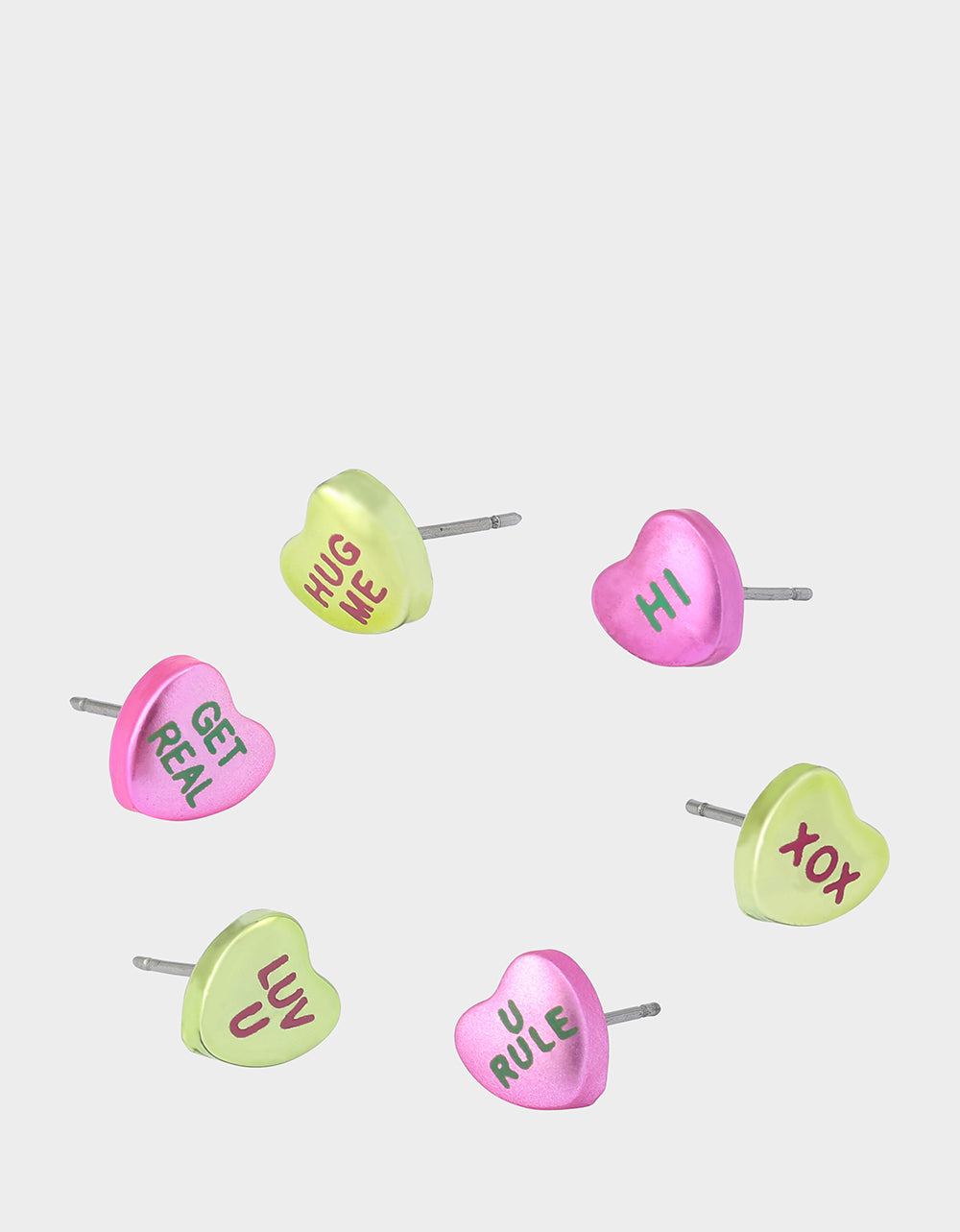 POPULAR HEARTS STUD SET MULTI - JEWELRY - Betsey Johnson