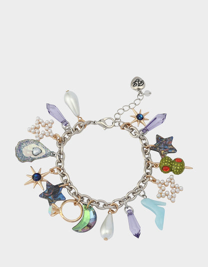 CELESTIAL SOIREE CHARM BRACELET MULTI - JEWELRY - Betsey Johnson