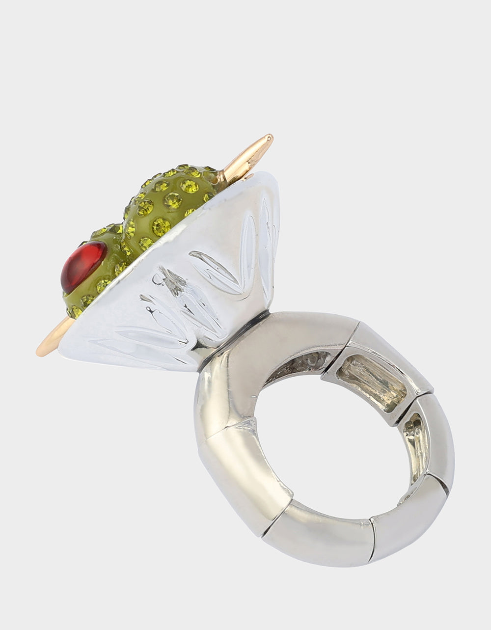 MARTINI COCKTAIL RING GREEN - JEWELRY - Betsey Johnson - view 3