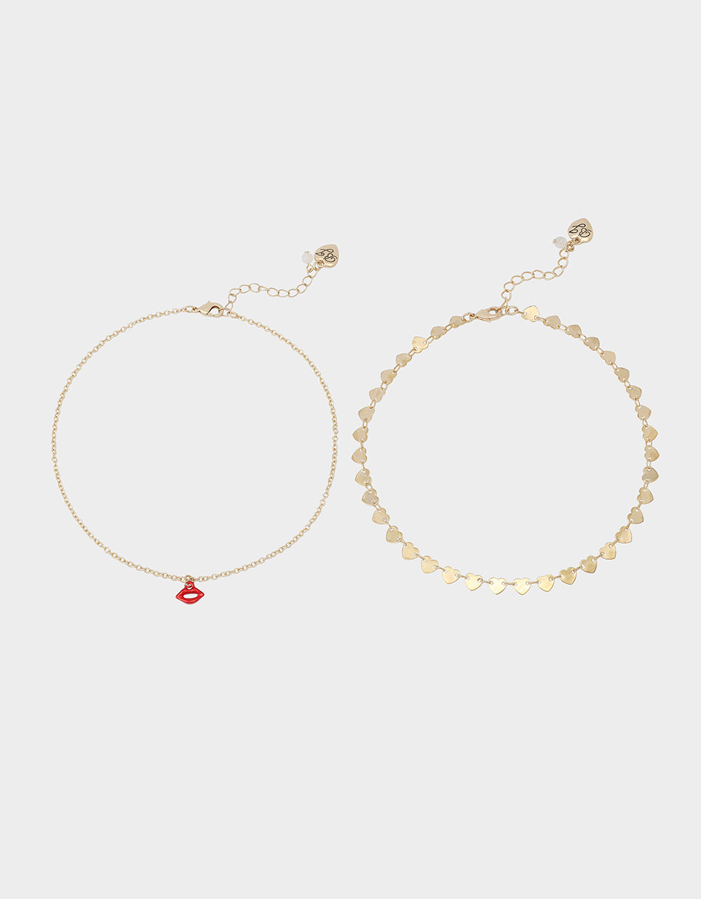 LIPS NECKLACE SET RED - JEWELRY - Betsey Johnson