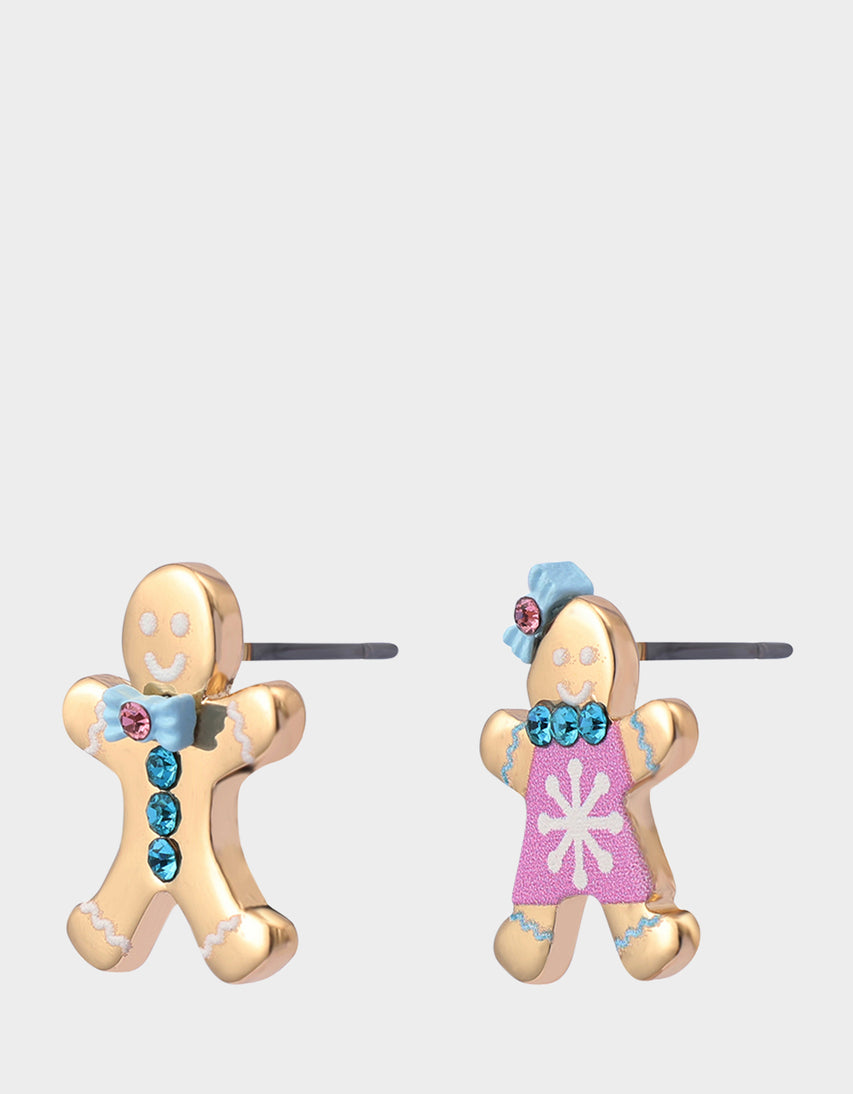 SANTA BABY GINGERBREAD STUD EARRINGS MULTI