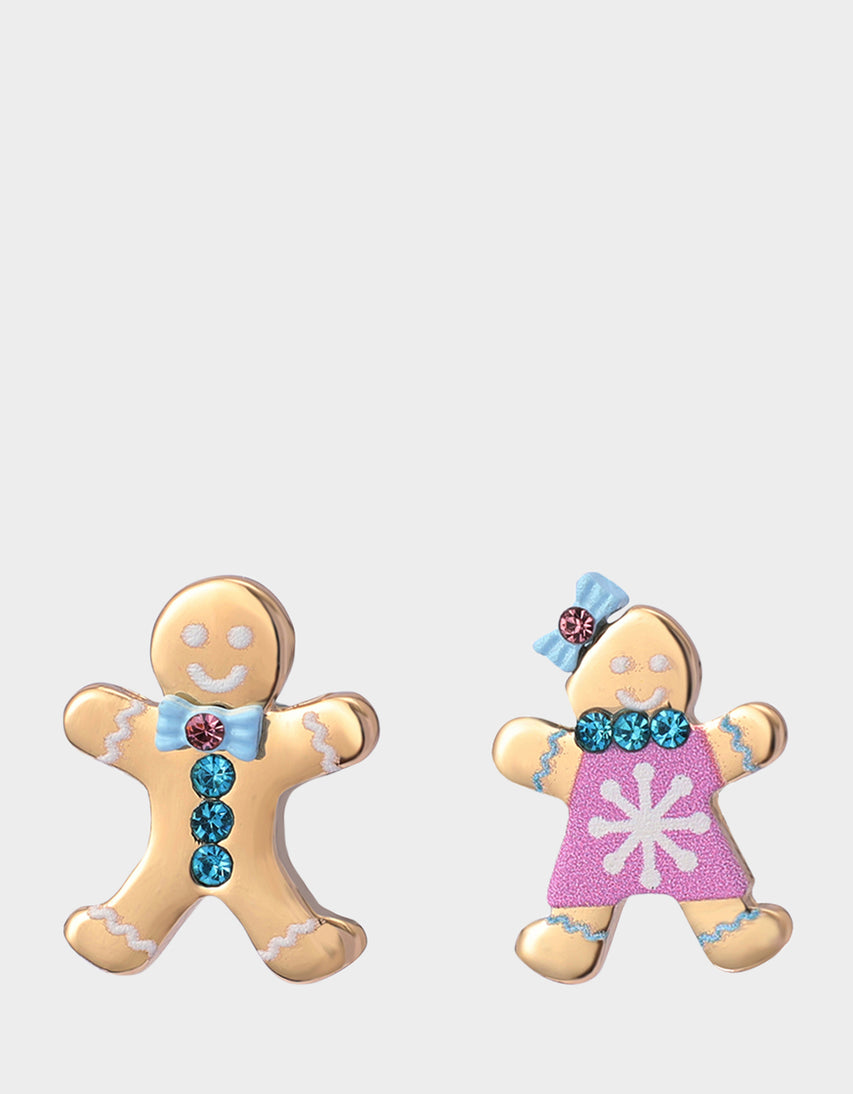SANTA BABY GINGERBREAD STUD EARRINGS MULTI