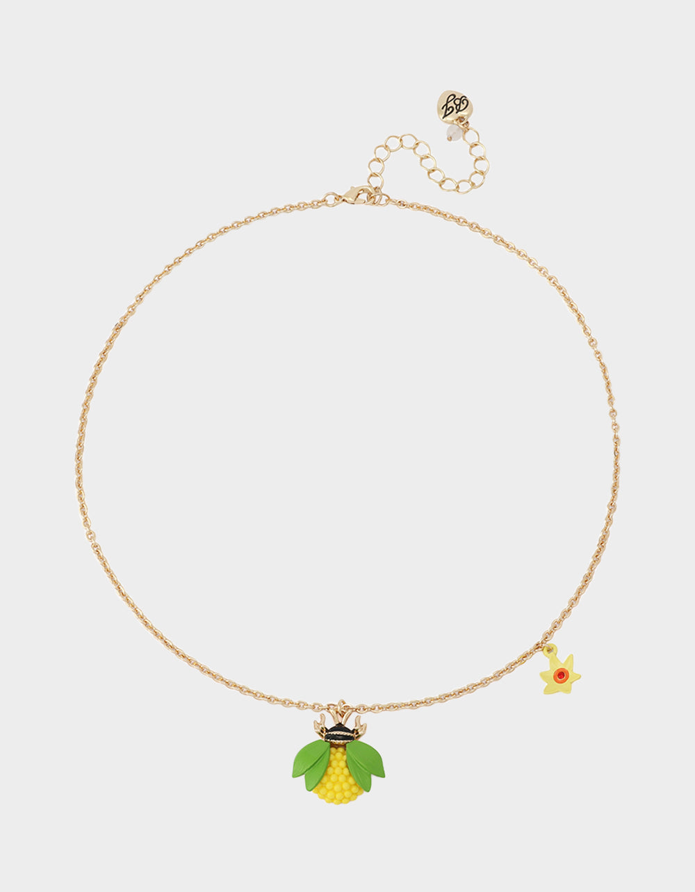 BEE FLOWER SHORT PENDANT NECKLACE YELLOW - JEWELRY - Betsey Johnson