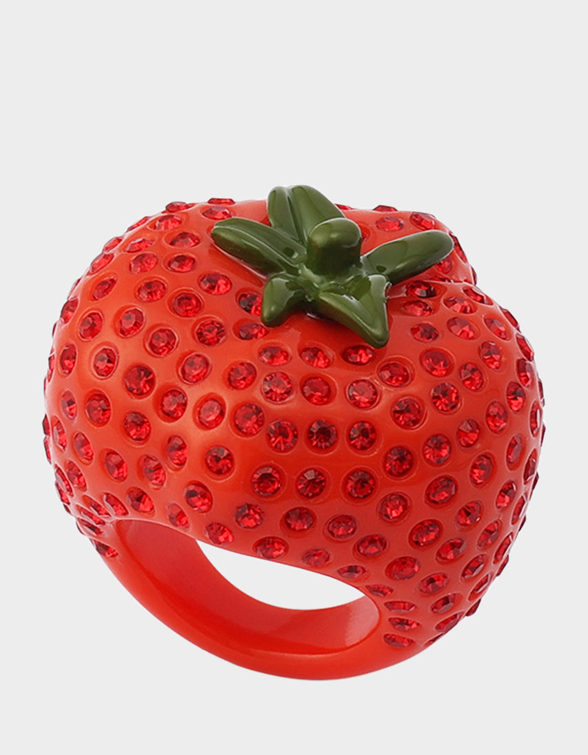 TOMATO COCKTAIL RING RED - JEWELRY - Betsey Johnson