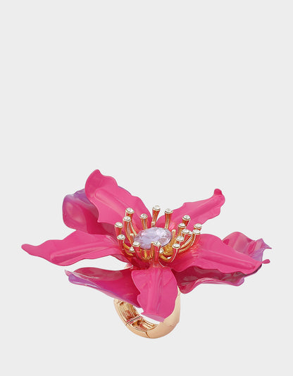 ORCHID COCKTAIL RING PINK - JEWELRY - Betsey Johnson