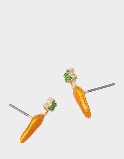 CARROT STUD EARRINGS ORANGE - JEWELRY - Betsey Johnson