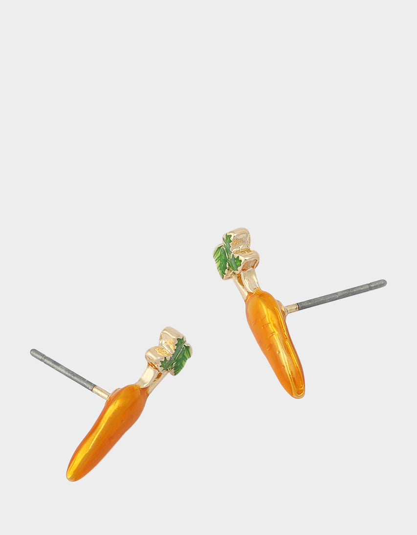 CARROT STUD EARRINGS ORANGE - JEWELRY - Betsey Johnson