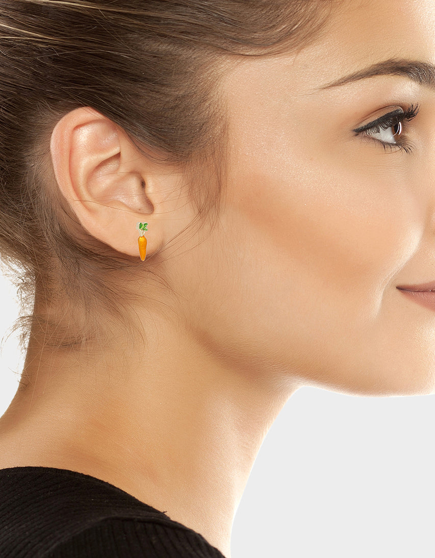 CARROT STUD EARRINGS ORANGE - JEWELRY - Betsey Johnson