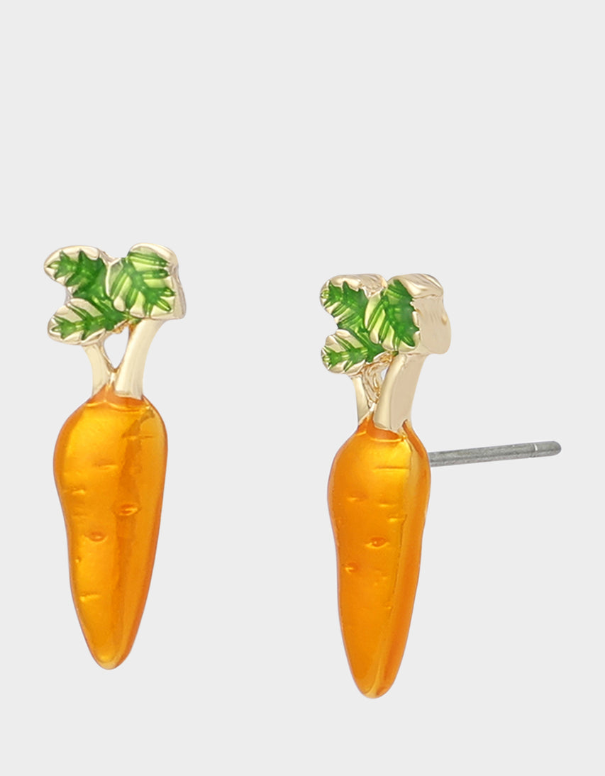 CARROT STUD EARRINGS ORANGE - JEWELRY - Betsey Johnson