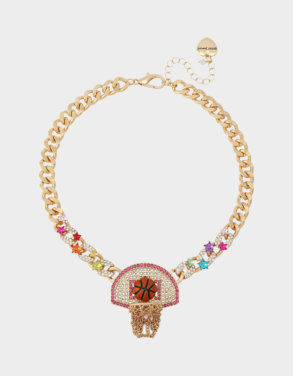 BASKETBALL SHORT PENDANT NECKLACE ORANGE - JEWELRY - Betsey Johnson