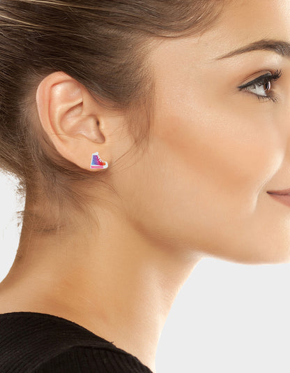 BASKETBALL HIGH TOP STUD EARRINGS MULTI - JEWELRY - Betsey Johnson