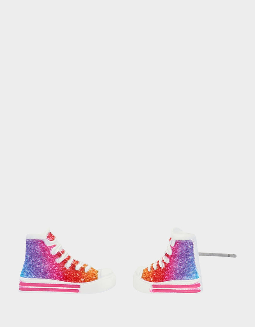 BASKETBALL HIGH TOP STUD EARRINGS MULTI - JEWELRY - Betsey Johnson